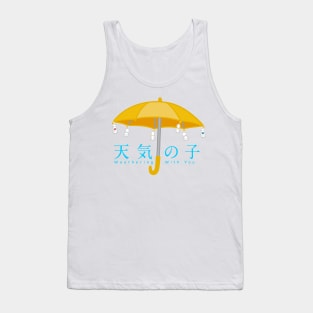 Weathering with you rain doll umbrella japanese english title Tank Top